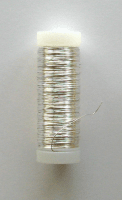 Silverfärgad metalltråd, 0,3 mm