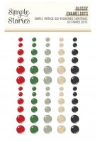 SIMPLE VINTAGE OLD-FASHIONED CHRISTMAS enamel dots from Simple Stories 30x30 cm