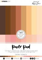 Skin tones paper pack - Enfärgade papper i hudfärger från Studio Light A5
