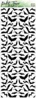BAT CRAZY Hallowen slimline stencil 4x10 - Schablon med fladdermöss from Picket fence studios 10x20 cm