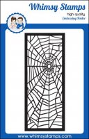 FÖRBESTÄLLNING Broken web slimline embossing folder - Embossingfolder med spindelnät från Whimsy Stamps ca 21x8 cm