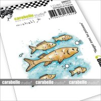 Swimming with fish rubber stamp set - Stämpelset med fiskar från Carabelle Studio