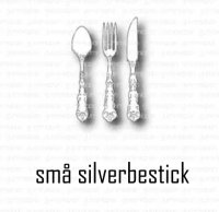 Small silver cutlery die set from Gummiapan Ca 7x34 mm, 5x35 mm, 5x37 mm