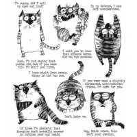 Snarky cat cling rubber stamp set - Stämpelset med katter och engelska texter från Tim Holtz / Stamper's Anonymous