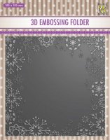 FÖRBESTÄLLNING - Snowflake frame embossing folder - Embossingfolder med snöflingor från Nellie Snellen 15*15 cm