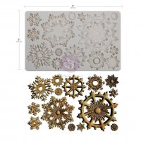 FROSTY GEARS SNOWFLAKES SILICONE MOULD - Gjutform med snöflingekugghjul från Prima marketing inc 13x20 cm