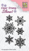 SNOWFLAKES Silhouette Clear Stamp set - Stämpelset med snöflingor från Nellie Snellen