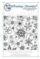 Snow Flurry Background Rubber Cling Stamp 5,75x5,75 from Whimsy Stamps ca 14,6 cm