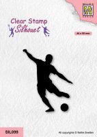 Silhouette Sport Soccer player clear stamp from Nellie Snellen 4,4x5,5 cm