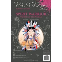 Spirit warrior native American indian clear stamp set - Stämpelset från Pink ink design A5