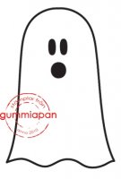 Ghost stamp - Spöke - Stämpel från Gummiapan 3*2 cm