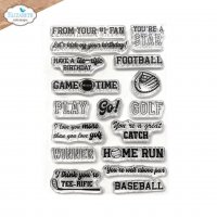 SPORTS SENTIMENTS clear stamp set from Elizabeth craft designs