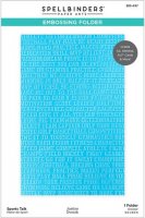 SPORTS TALK embossing folder - Embossingfolder från Spellbinders 13.97 x 21.60 cm