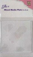 Mixed media plate square - Kvadratisk gelplatta från Nellie Snellen 8*8 cm