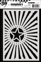 Star in the sun stencil - Schablon med en stjärna i solljuset från Carabelle Studio A6