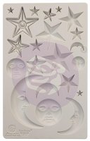 Stars and moons silicone mould - Silikonform med stjärnor och månar från Finnabair / Prima Marketing inc