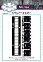 Strike the pose film strip rubber stamp set - Stämpel med filmremsa från Andy Skinner Creative Expresssions A6