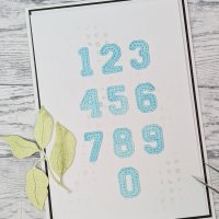 Sewn numbers die set sporty SYDDA SIFFOR from Gummiapan 10 st x ca 19 mm tall