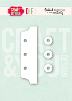 JOURNAL MECHANISM DIE set from Craft & You 1/8 cm x 2,3 cm; 2/5,7 x 1,5 cm