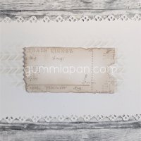 TÅGBILJETTstansmall från Gummiapan ca 80 x 40,5 mm