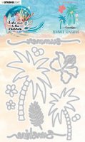 SUMMER SUNSHINE palm tree die set Take me to the ocean die set 227 - Stansmallar med palmer från Studio Light ca 10x14 cm