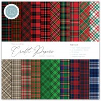 TARTAN Essential Craft Papers 6x6 Inch Paper Pad from Craft Consortium 15x15 cm