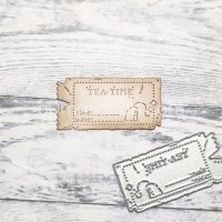 TEA TIME TICKET die TEBILJETT from Gummiapan ca: 47,5 x 24 mm