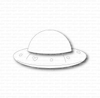Flying saucer (space) die set from Gummiapan ca 7,1x3,7 cm