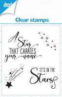 Text stars EN-1 clear stamp set - Stämpelset med stjärntexter från Joy Crafts 7x7 cm