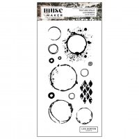 TEXTURE SPILLS clear stamp set - Stämpelset med cirkelsplattar m m från Lisa Horton Crafts Muse & Maker