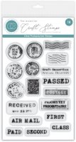 THE COLLECTOR postage clear stamp set - Stämpelset med frankeringstema från Craft Consortium A6