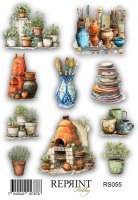THE POTTERY stickers - Klistermärken med keramikkrukor från Reprint 11x16 cm