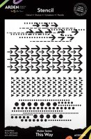 THIS WAY pattern stencil - Schablon från Katie Pertiet Arden Creative Studio Maker 15x20 cm
