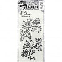 Thorned roses stencil from Tim Holtz Stamper's Anonymous