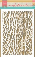 Tiny's bark stencil - Schablon med trädtextur från Marianne Design A5