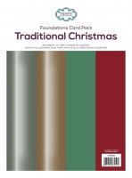 TRADITIONAL CHRISTMAS Foundations Card 220-240gsm (20pcs) - Kartongark i juliga färger från Creative Expressions A4