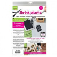 TRANSPARANT shrink plastic 4pc - Genomskinlig krympplast från Vaessen Creative A4
