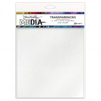 TRANSPARENCIES unprinted clear sheets for mixed media 8,5x10,75 - Plastark från Dina Wakley Ranger ink