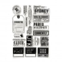 ONCE IN A LIFETIME travel clear stamp set from Elizabeth craft designs