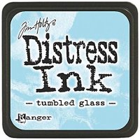 tumbled glass, distress ink, tim holtz