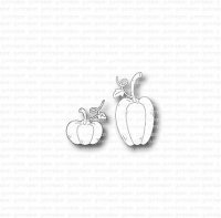 TVÅ PUMPOR two pumpkins die set Halloween from Gummiapan ca 19,5x21,5 mm, 19,5x35mm