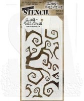 TWISTED branches stencil - Schablon med krokiga grenar från Tim Holtz Stamper's Anonymous