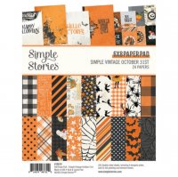 VINTAGE OCTOBER 31ST 6x8 paper pad - Mönsterpapper med halloweentema från Simple Stories 15x20 cm
