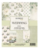 WEDDING COLLECTION paper pad 6x6 - Mönsterpapper med bröllopstema från Reprint 15x15 cm
