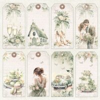 WEDDING COLLECTION TAGS love die cut paper from Reprint 30x30 cm