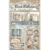 WHITE CHRISTMAS cards collection - Utstansade bilder med vintertema från Stamperia