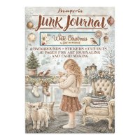 WHITE CHRISTMAS junk journal stickers, backgrounds, cut-outs - Dekorationer med jultema från Stamperia A4