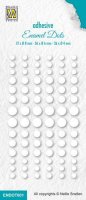 White enamel dots from Nellie Snellen 4-8 mm Ø