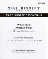 WHITE FOAM STRIPS - Vita dubbelhäftande 3D-tejpremsor från Spellbinders