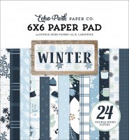Winter 6x6 Inch Paper Pad - Mönstrade papper med vintertema från Echo Park 15x15 cm